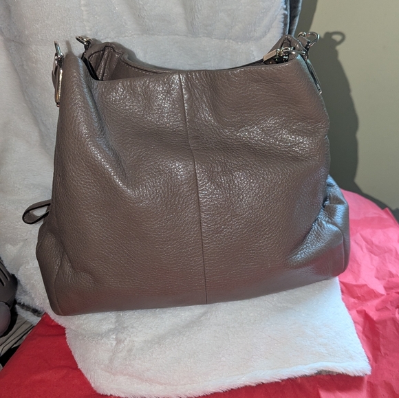 Coach Hobo Textured Leather Tan Hobo Bag w/ Gold Accents - Very Good Condition - Picture 1 of 16